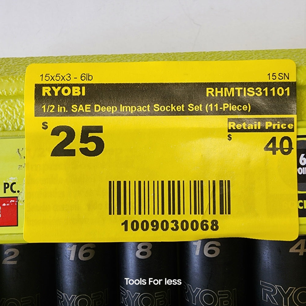 1/2 in. SAE DEEP IMPACT SOCKET SET (11-PIECE) 1/2 in. SAE DEEP IMPACT SOCKET SET (11-PIECE)